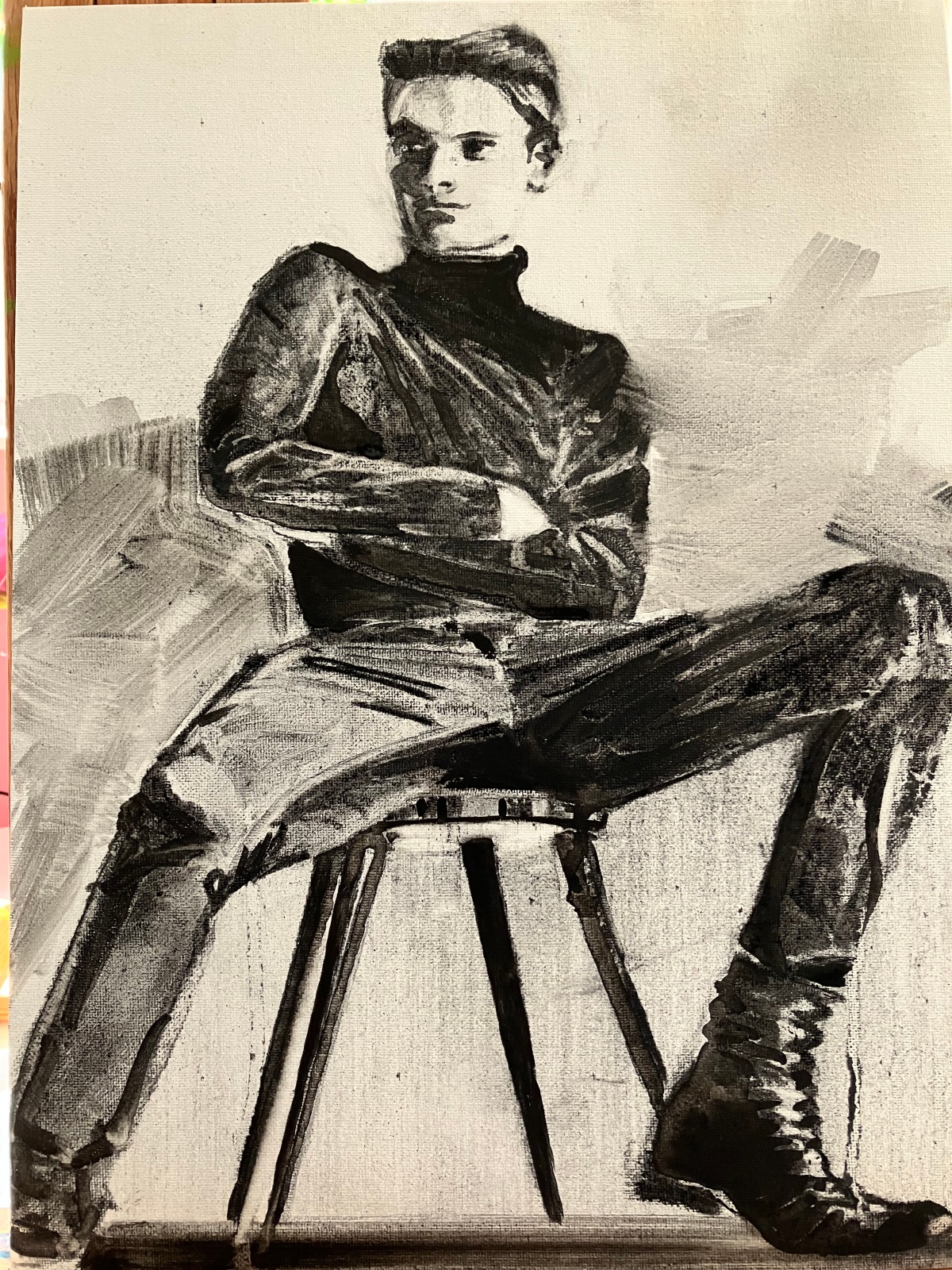 Charcoal Manspreading